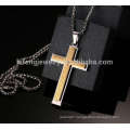 Fashion new stainless steel gold cross pendant for men